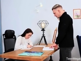 Intense fuck session for Russian teen with wonderful ass