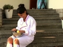 Czech Streets 115 Cook with huge tits and mega clit