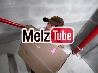 Melztube UPS Delivery Girl Creampied On Dick Drainers