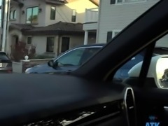 Hitch hiking teen outdoor public fuck in this hd video