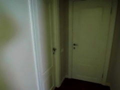 Teen temptress in lingerie gives fabulous POV blowjob