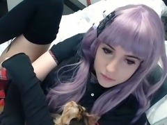 Curly Blonde Teen Records Solo Dildo Masturbation More at