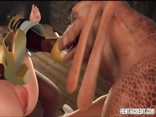 3d girl toyed n fucked by monster