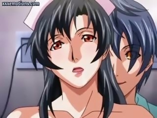 Hentai nurse gets her boobs rubbed