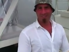 Nicole Grey and Ashley Jensen fuck one lucky dude on a boat