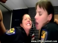 CFNM police women sucking detainees free