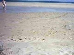 naked on the beach