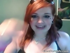 Chubby redhead emo teen making out