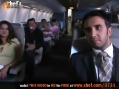 Passengers having quickie in an airplane! free