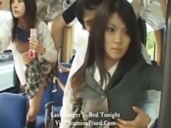 Pretty Japanese fucked on a bus free