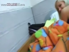 Two young college girls enjoying penises