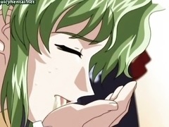 Anime maid tasting stinky sperm