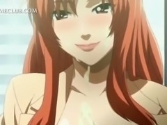 Slutty anime babe seducing teen stud for threesome