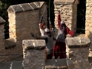 Theodora Ferreri - Fucked by 3 Guys Outdoors (Castle)