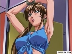 Tied up hentai girl gets fucked by shemale