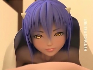 Sexy 3D hentai babe gets nailed doggy