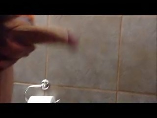 Dick play in bathroom