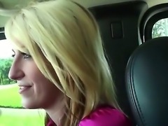 Stunning blonde milf is invited to the car for some wild and naughty pleasurings