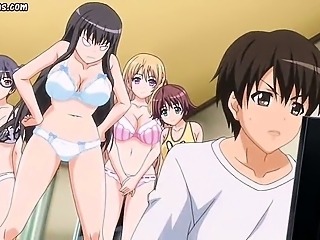 Anime with round tits gets rammed