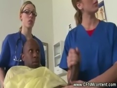 Doctors in uniform inspect a black dick free