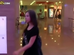 Hi ladies and crazy fuckers! This is pretty amateur bitch Abbey. She is a hot brunette who loves sex with her boyfriend. Today she sucks his dick in the malls WC. Watch and enjoy!