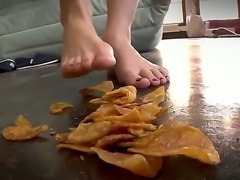 Playful blondie Ashley Fires exposes her steaming lickable feet and performs outdtanding foot fetish scene