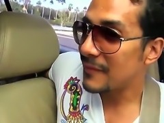 Brannon Rhodes gets a hot and nasty blowjob session in the back of the car...