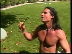 Pimp with long hair fucking outdoor