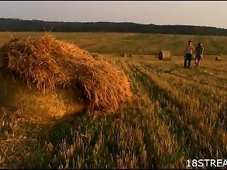 Sweet fucking at the hay field