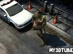Foxy 3D cartoon babe gets fucked hard by The Hulk