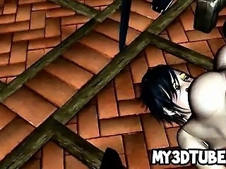 Sexy 3D cartoon lesbian babe gets her pussy licked