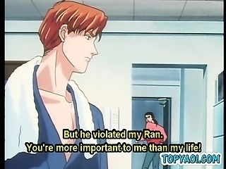 Anime homosexual guys in dark room