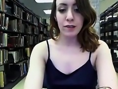 Hot milf with nice body flases and teases at public library