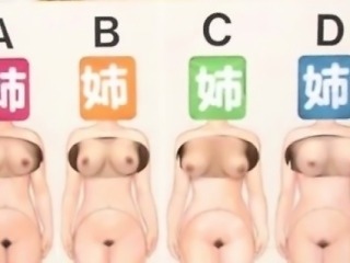 Asian babes showing tits in gameshow