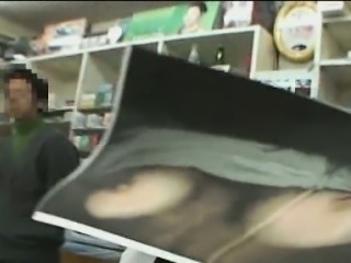 Subtitled Japanese public nudity photocopy in store