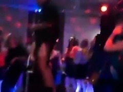 Party babes fuck strippers in public group