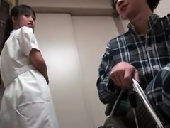 Sexy asian nurse gets horny rubbing