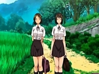 Hentai schoolgirl gets her wet pussy pumped deep from behind