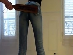 Teen with sexy ass gets spanking