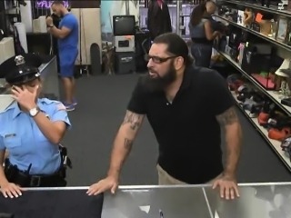 Ms Police Officer fucked with pawn man at the pawnshop
