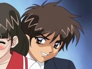 Bondage hentai coed with a muzzle gets dildoed and squeezed