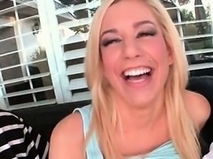 Blonde teen goes nasty with long and hard black pricks