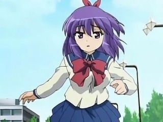 Anime with glasses gives blowjob
