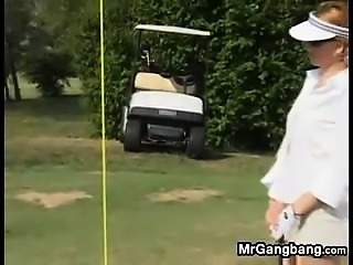 Interracial Golf Course Gang Banging