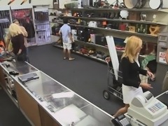 MILF Hottie Sucks Big Cock At Pawnshops Storage Room