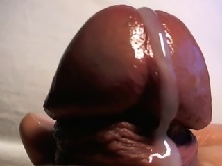 Big Headed Cock Extreme Close Up Cum Shot