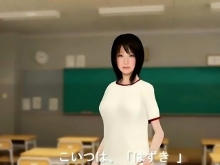 Cute anime honey sucking a huge cock