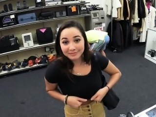 College girl with big boobs sells pussy at the pawnshop
