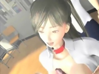 Hot 3D anime gets pussy vibrated