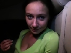 Hairy pussy amateur banged in fake taxi